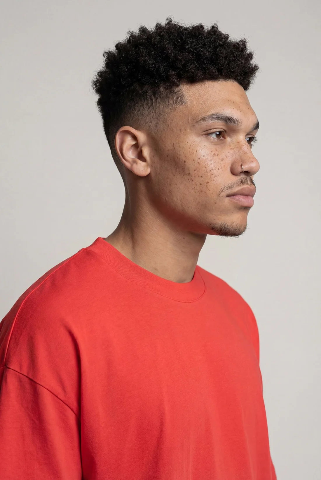 Basic Oversize Pamuklu Süprem T-Shirt Nar
