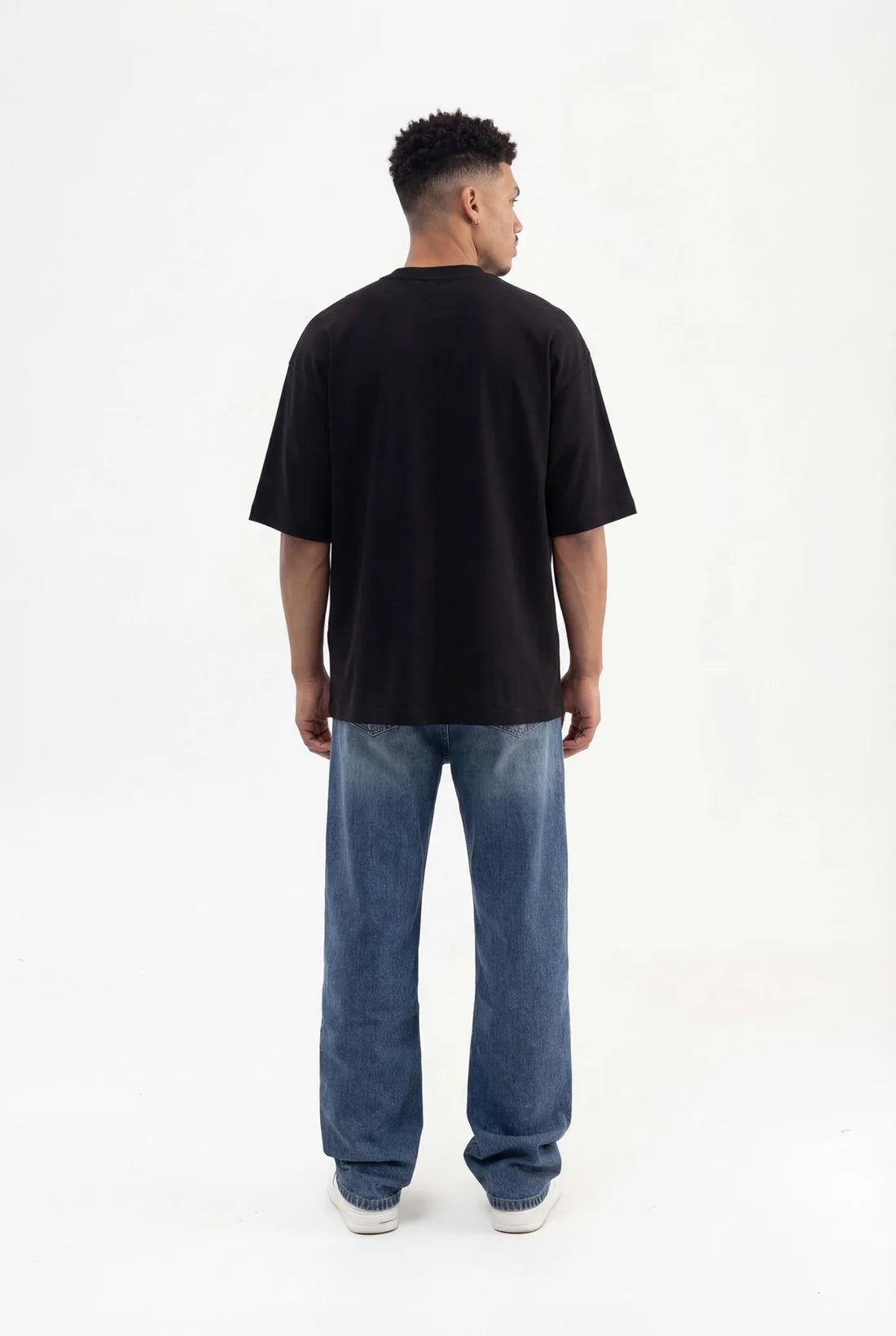 Basic Oversize Pamuklu Süprem T-Shirt Siyah